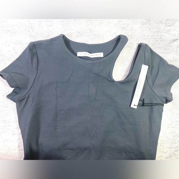 Susana Monaco Maya Cut Out Shoulder Dress 20" Size Small NWT - Picture 7 of 9